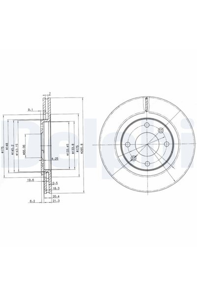 DELPHİ Δίσκος φρένου BG2387, σετ 2 τεμ.