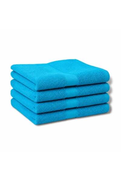 OEM Set 4 prosoape față și mâini, turcoaz, 50x90 cm, bumbac 100%, 420 g/m²