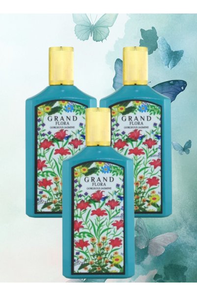 GRAND 3 قطع من عطر Flora Gorgeous Jasmine بحجم 100 مل
