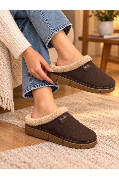 Babetty Women's Plush House Slippers with Fur-Lined Design—Heat-Retaining, Co...
