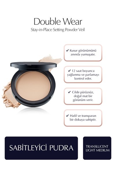 Estee Lauder Double Wear Stay-in-Place Setting Powder Sabitleyici Pudra - Ren...