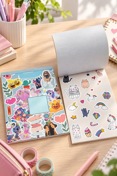 Yenilig 2 Sticker Books – Fun Designs with 16 Stickers Each, Featuring Unicor...
