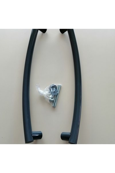ALÜMİNYUM YAY TİP KOL 50 CM BOYUNDA ANTRASİT GRİ