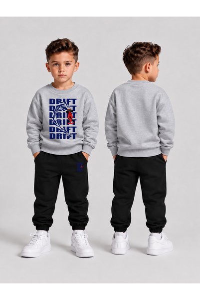 VODEXA Children's Printed Winter Sweatsuit Top and Bottom Set: 3-Ply Brushed ...