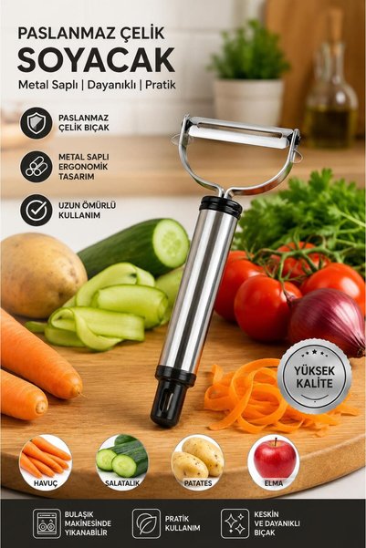 Tercih Home Stainless Steel Peeler with Metal Handle