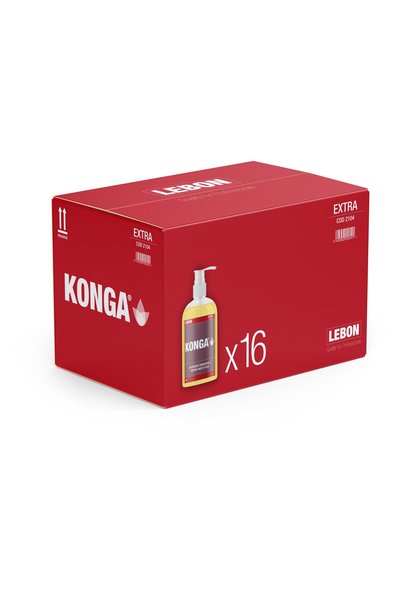 Konga Set - 16 x Detergent profesional extra pentru vase și oale cu pompă 1L,...