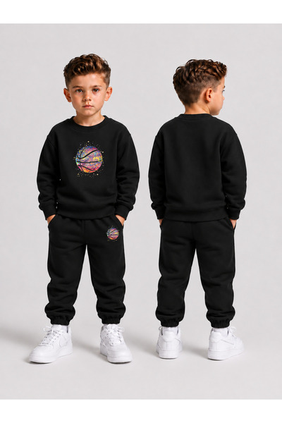 LORVEX Children's Winter Printed 3-Ply Brushed Inside Crew Neck Sweatshirt an...