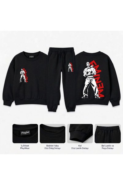 playwear Team Sweatshirt with Eminem Poster Print for Girls, Boys, and Kids—C...
