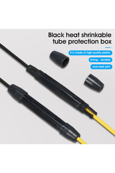 Choice 100pcs Black 100PCS Hot Melt Optical Fiber Interface Protection Box Le...