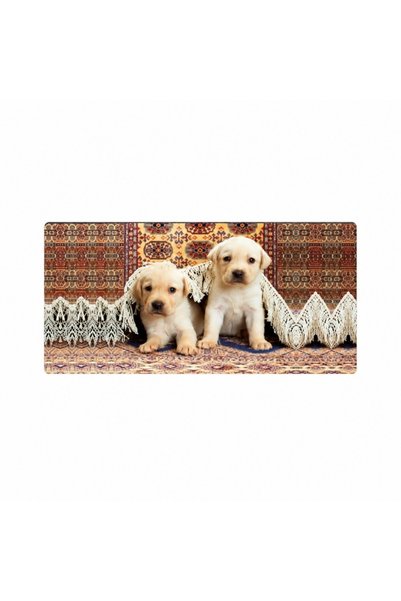 LUXER Gaming Mousepad Puppies 90 x 40 cm, Rubber Base and Side Stitching, Wat...