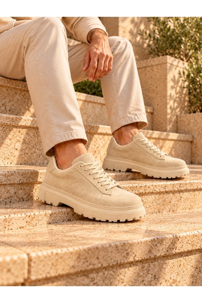 bay tuluk Baytuluk Men's Leather platform sole casual shoes, stylish, everyda...