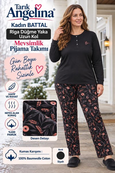 Tarık Homewear Tarık Angelina Γυναικείο Σετ Πιτζάμας Battal, Μέγεθος Riga, με...