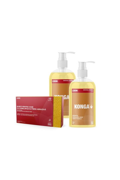 Konga Set de curățare vase: Set - 2 x Detergent economic pentru vase, 1000ml ...
