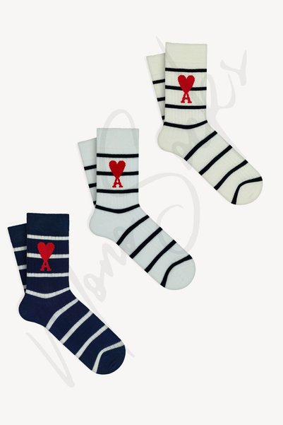 Mono Socks Pachet de 3 șosete cu model