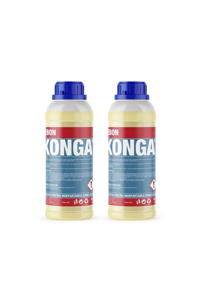 Konga Set - 2 x Soluție profesională pentru îndepărtarea gumei de mestecat 1L...