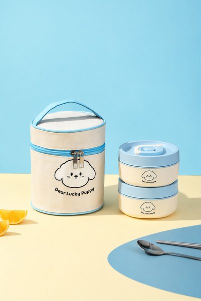 Generic Brand 304 Stainless Steel Food Container Set with Insulated Bag Porta...