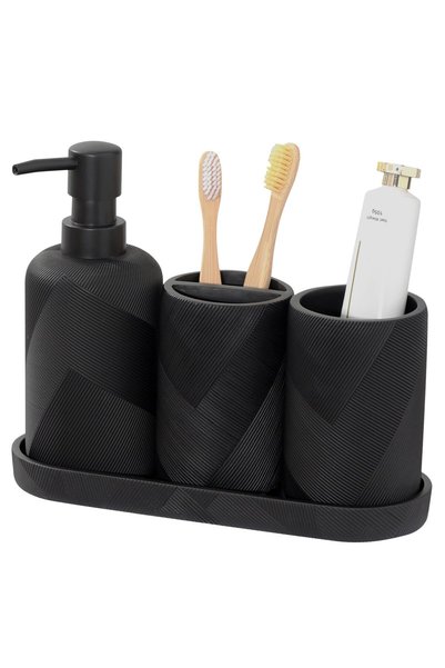 GENERAL Bathroom Accessories Set, 5PCS Modern Bathroom Accessory Set with Soa...