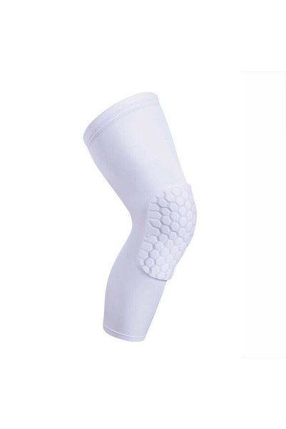 LUXER Еластична наколенка със защитна подложка, унисекс, 46 см, бяла