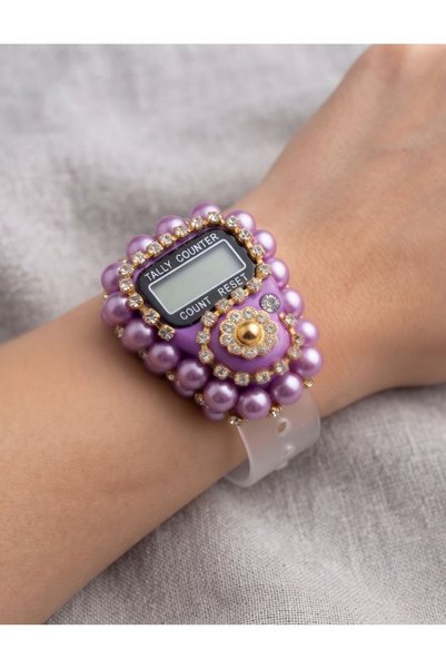 HOŞGÖR ACCESSORIES Luxury Zikrmatik with Pearls and Stones
