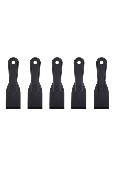 GENERAL 5pcs Plastic Putty Knife 2 Inch Black Flexible Plastic Knives for Tap...