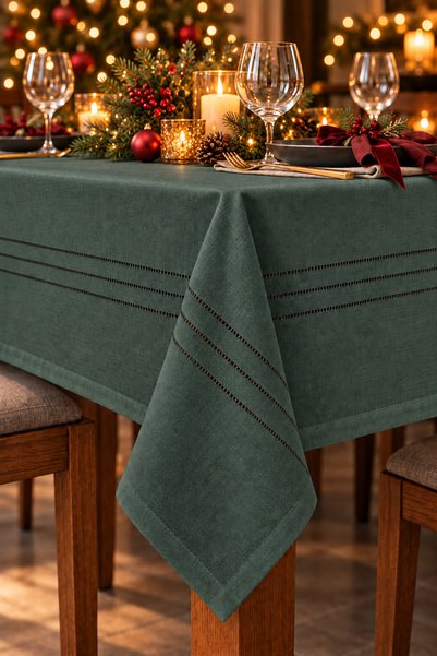 hanım's Stain Resistant Linen Dining Tablecloth – Add Elegance to Your Table ...
