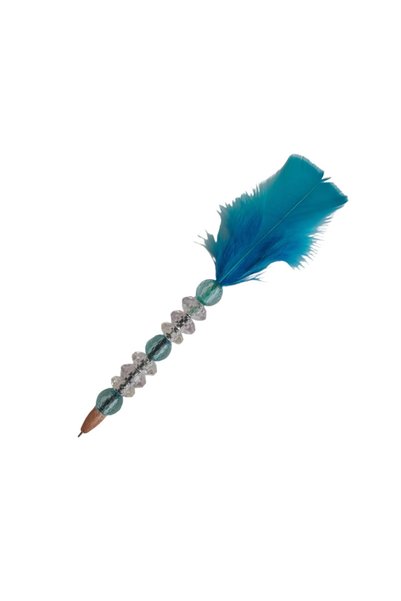 OEM Pix albastru regal, elegant, în formă de pană, cu mărgele de sticlă, 1,5 ...