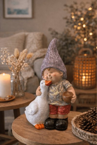 SPR Boy and Duck Figurine Decoration ديكور مجسم ولد و بطة