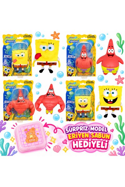Düş Kutusu Monster Flex Sünger Bob Esnek Figür + Sürpriz Eriyen Sabun Hediyel...