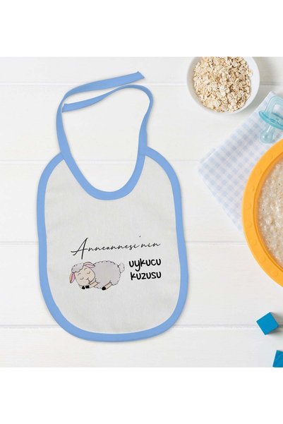 Bk Gift BK Kids Blue Baby Bib with "Grandma's Sleepy Lamb" Design en121202