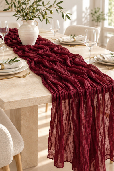 Kitchen Vogue Masa Örtüsü Dekoratif Bohem Runner | Düğün, Parti, Söz, Nişan, ...