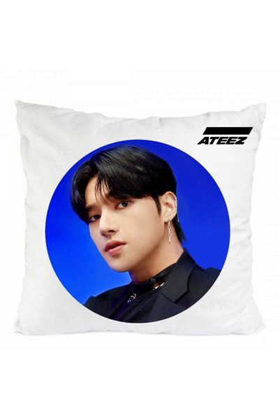 LITTLE DARKS ART Perna ateez wooyoung kpop, Poliester, Alb, 40 x 40 cm