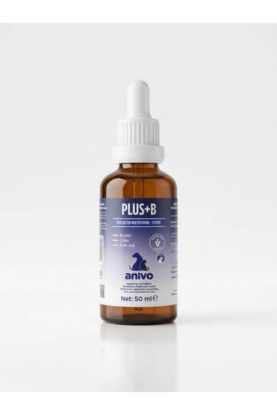 B+ PLUS Kediler İçin Biotin ve Çinko İçeren Tüy ve Deri Sağlığı Destekleyici Damla 50 ml