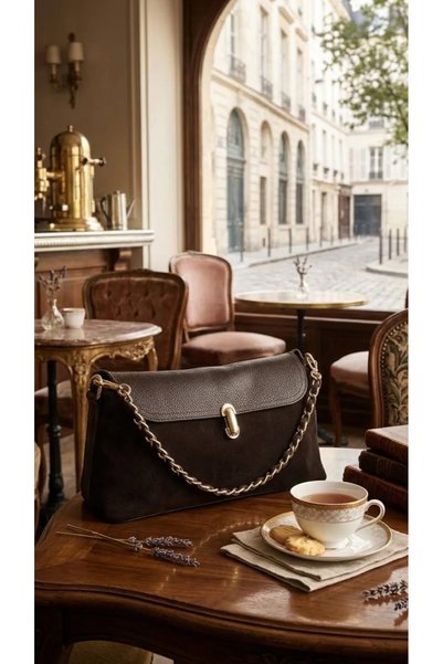 çkn sedat çakan çanta & fular & aksesuar Genuine suede leather women's handbag