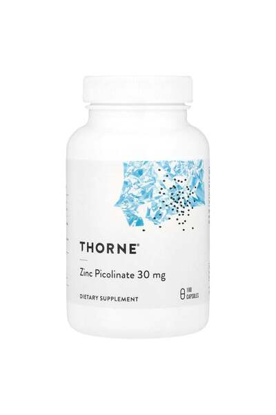 Thorne بيكولينات الزنك 30 ملغ، 180 كبسولة.