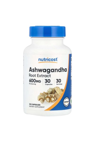 Nutricost مستخلص جذور الجنسنج الهندي، 600 ملغ، 30 كبسولة