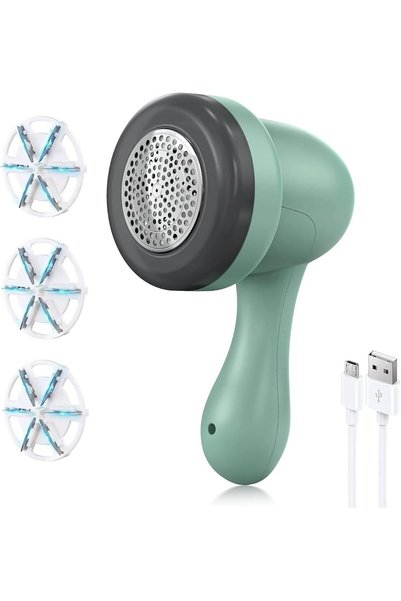 bubbacare جهاز إزالة الوبر من الأقمشة، يعمل بالشحن عبر منفذ USB، جهاز محمول ل...