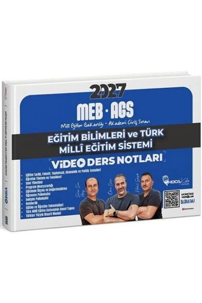 Hoca Kafası Yayınları Hoca Kafası 2027 MEB-AGS Eğitim Bilimleri ve Türk Milli Eğitim Sistemi Video Ders Notları - Ömer Eki