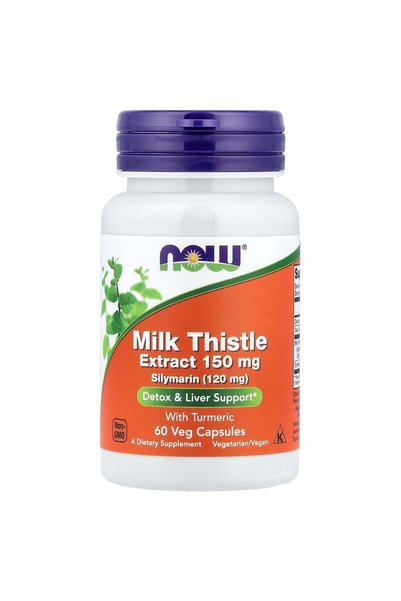 Now Foods مستخلص نبات الشوك الحليب (سيليمارين) بتركيز 150 ملغ - 60 كبسولة نبا...