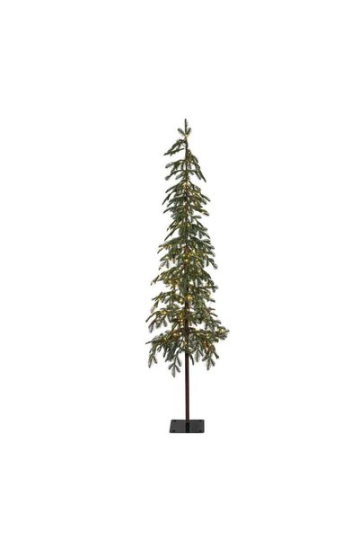 OEM Brad Artificial de Craciun cu 240 LED-uri Alb Cald, 180 cm, Diametru 40 c...