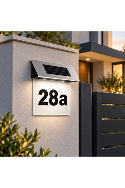 OEM 🔆   Ηλιακός Αριθμός Σπιτιού LED – Τέλεια Ορατότητα Ημέρα και Νύχτα