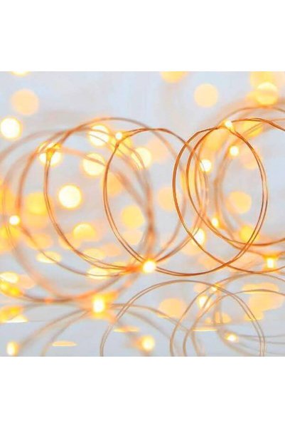 Generic 100 λαμπάκια LED σε σειρά, 10 m, μπρονζέ καλώδιο χαλκού (Copper), στα...