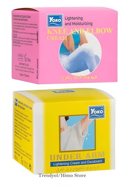 YOKO A Set of Whitening Cream Deodorant Underarm and Knee and Elbow Cream, Ea...