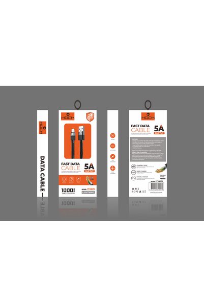 Hock 5A 1m USB to Lightning Data Cable, Overcharge Protection and 24 Months W...