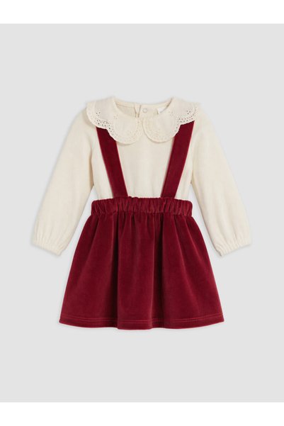 LC Waikiki Sparkling Picks from Shining Store: Girl's Velvet Dungarees Set