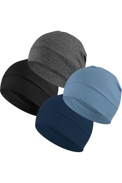 EINSKEY 100% Cotton Skull Cap 2-Pack Beanie Hat for Men & Women