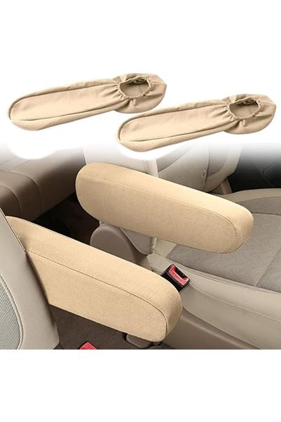 GENERAL 2PC Car Front Seat Armrest Covers,Universal Size Seat Arm Rest Cover,...