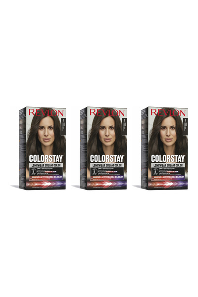 Revlon 3x PACHET Vopsea de păr Colorstay, Nuanța N 4