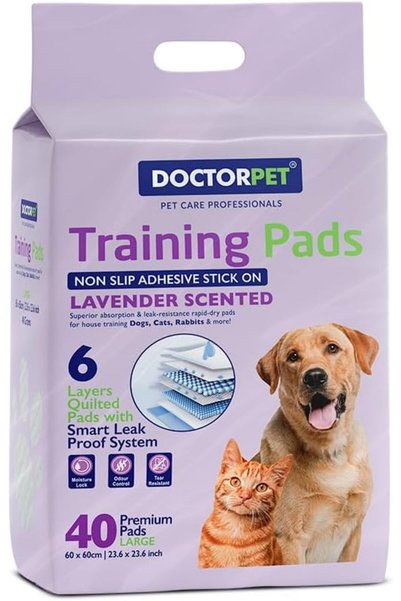 Doctor Pet وسادات تدريب، وسادات لاصقة غير قابلة للانزلاق برائحة اللافندر، مقا...