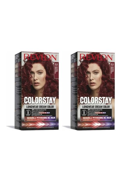 Revlon 2x PACHET Vopsea de păr Colorstay N 6.6 Roșu