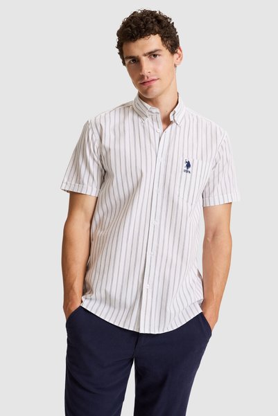 U.S. Polo Assn. قميص رجالي بأكمام قصيرة، موديل 50319075-VR049.